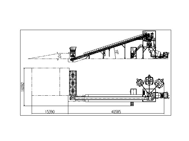 HZS90 مصنع خلط الخرسانة رسم